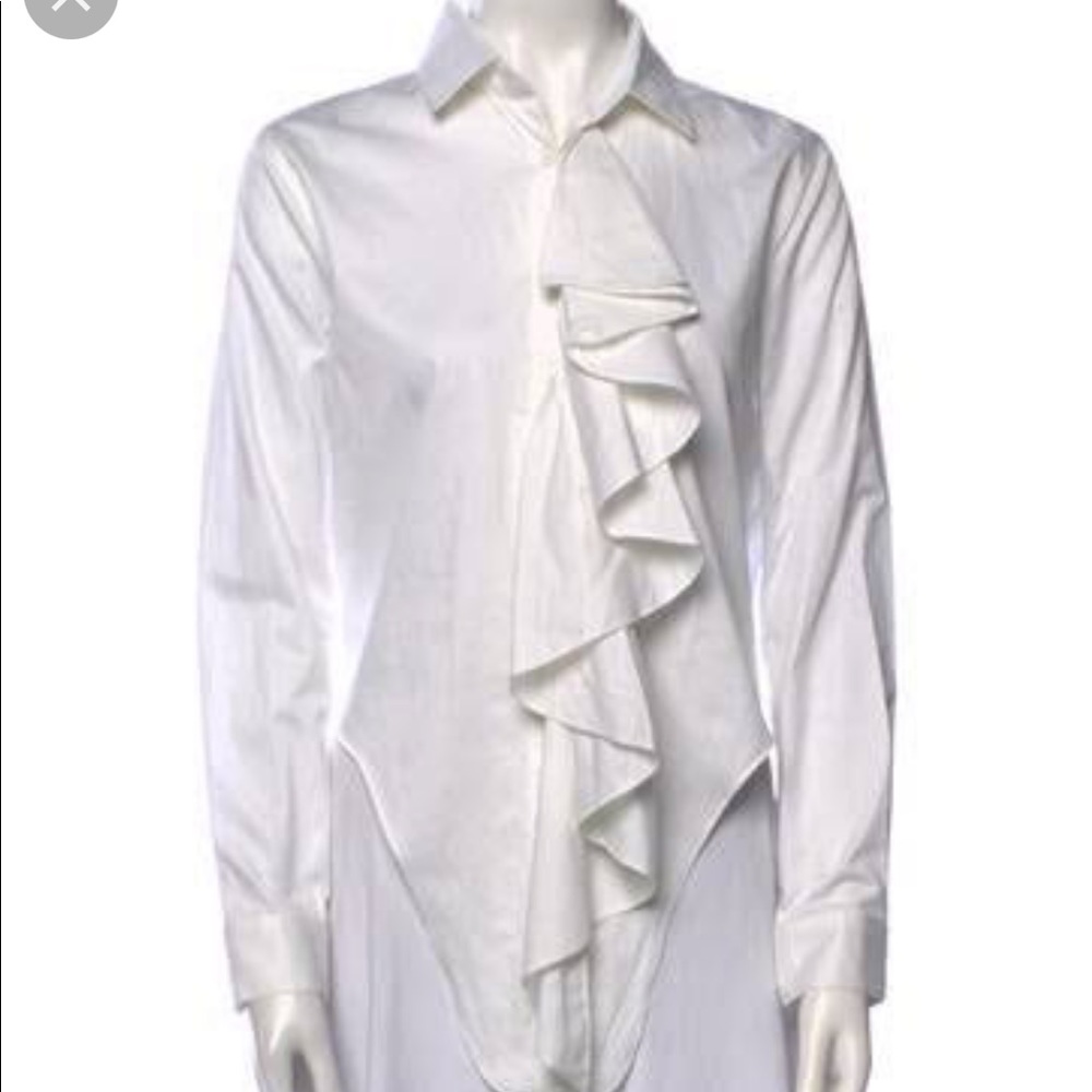 Alexis ruffle button up blouse